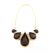 Designer: Moran Porat Jewelry; Location: Tel Aviv, Israel; Item: Gold necklace with stone imprint on black fabric; Price: €310.50
